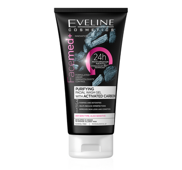 Eveline Facemed Purifing Facial Wash With Activated Carbon 150 ml