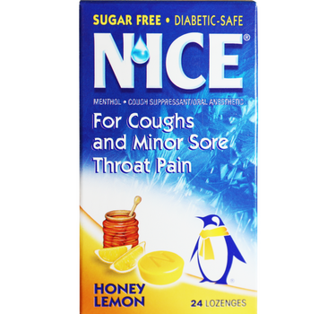 NICE Honey Lemon Lozenges 24 pcs