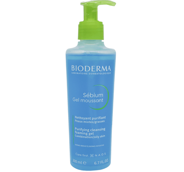 Bioderma Sebium Foaming Gel 200 mL removes impurities