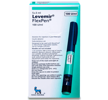 Levemir 100/3mL. 5 Flexpen for Diabetes