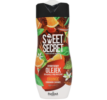 SWEET SECRET Orange Hybrid Bath & Shower Oil 300 mL improves skin firmness