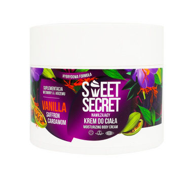 SWEET SECRET Vanilla Moisturizing Body Cream 200 mL deeply nourishes the skin