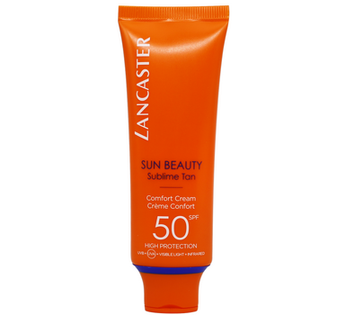 Lancaster SPF 50 Sublime Tan Comfort Cream 50 mL for a natural-looking tan
