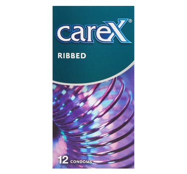 Carex Ribbed Condoms 12'S for maximum protection