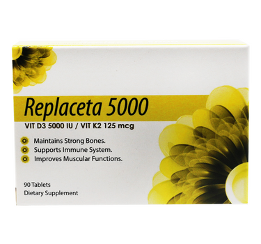 Replaceta Vit D 5000 IU Tabs 90'S for strong bones