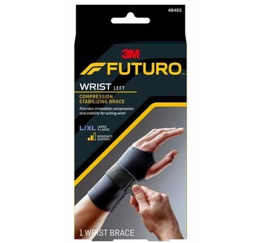 Futuro Wrist Left Compression Stabilizing Brace L/XL 48403