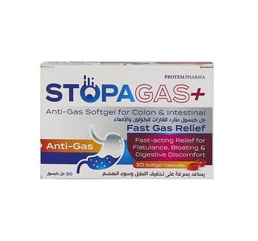 Stopa Gas+ 30 Softgel Caps For Flatulence