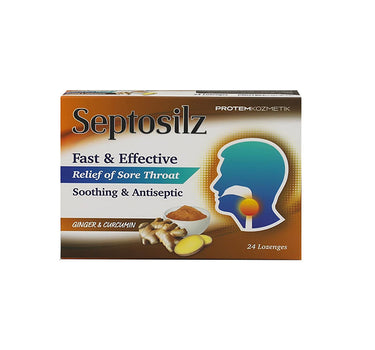 Septosilz Ginger And Curcumin Flavor 24 Lozenges