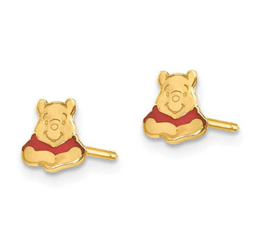 Inverness 834E Winnie The Pooh Earrings 14KT