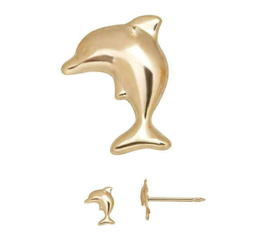 Inverness 290E GP Dolphin Earrings 14KT 7mm