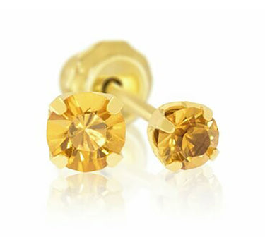 Inverness 91C Orange Crystal Earrings 24KT 3mm