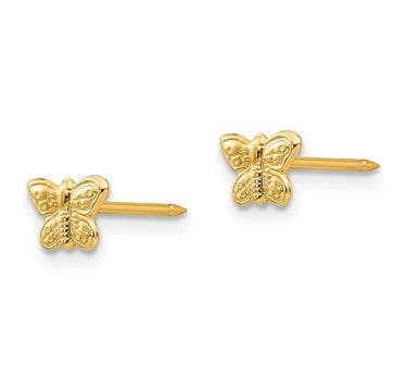 Inverness 269E GP Butterfly Earrings 14KT 7mm