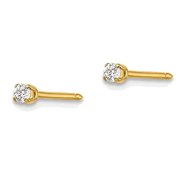 Inverness 23T CZ Earrings 10KT 2mm