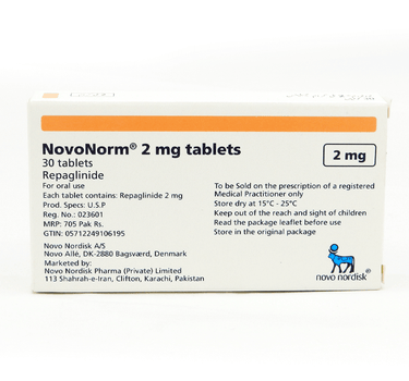 Novonorm 2 mg 30 Tabs For Diabetes