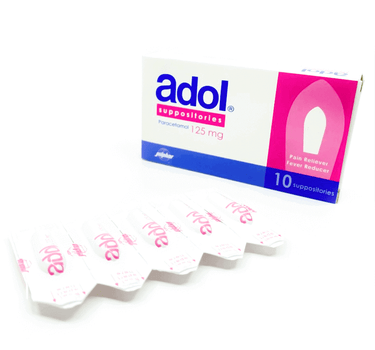 Adol 125 mg 10 Suppositories For Children