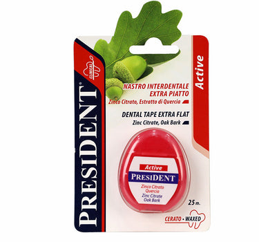 President Active Extra Flat Dental Floss 25 m
