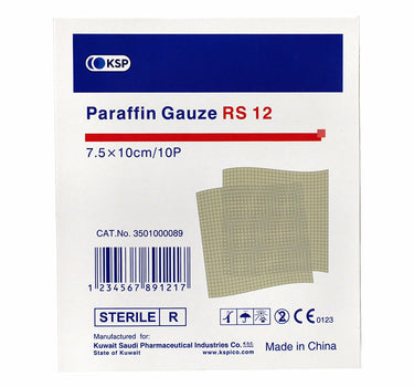 KSP Paraffin Gauze RS12 - 7.5 X 10cm 10 Pcs
