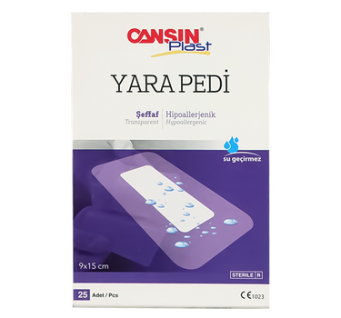 Cansin Plast Transparent Wound Dressing 9 X 15 cm 25 Pcs