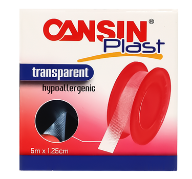 Cansin Plast Transparent Plaster 5m X 1.25cm 127T