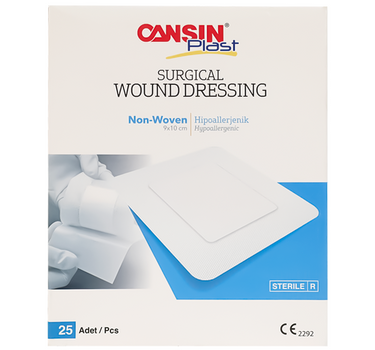 Cansin Plast Surgical Non Woven Wound Dressing 9 X 10 cm 25 Pcs