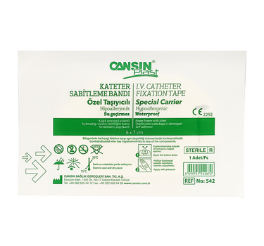 Cansin Plast I.V. Catheter Fixation Tape 6 X 7cm 50 Pcs