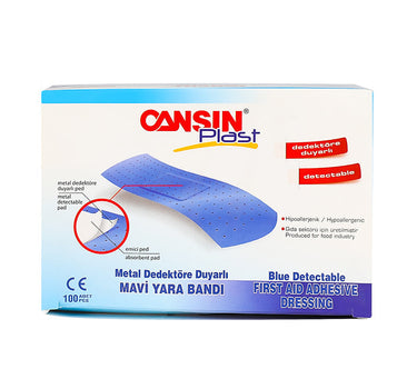 Cansin Plast First Aid Plaster Blue 100 Pcs