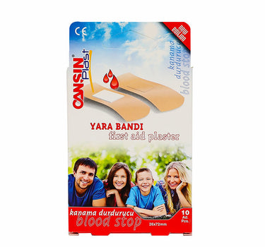 Cansin Plast First Aid Plaster Blood Stop 26 X 72mm 10 Pcs