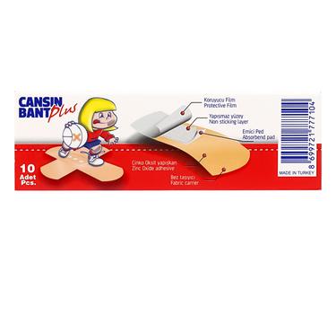 Cansin Bant Plus First Aid Plaster 10 Pcs