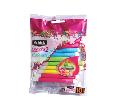 Schick Exacta 2 Women Colours Razor 10 Pcs