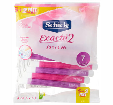 Schick Exacta 2 Sensitive Women Purple and Pink Razor 5+2 Free