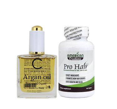 Pro Hair + Cosmo Pure Argan Oil Glass 50ML package offer