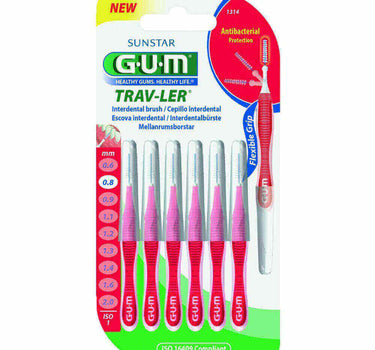 Butler Gum Trav-Ler Interdental Brush 0.8 mm 6 Pcs