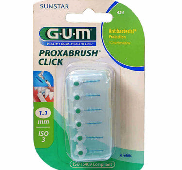 Butler Gum Proxabrush Click Interdental Refill 1.1 mm 6 Pcs