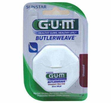 Butler Gum Butlerweave Dental Floss Unwaxed 55 m
