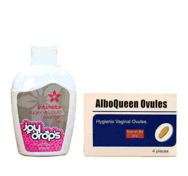 Alboqueen Vaginal Ovules 4 + joy drops intimate