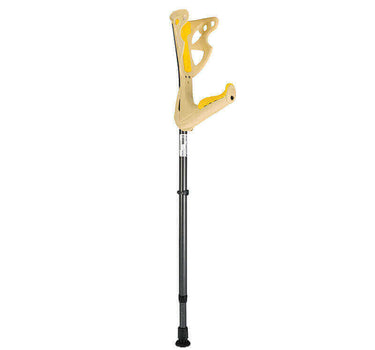 FDI Premium Elbow Crutch Beige With Yellow Grip OP 01/06 1 Pc