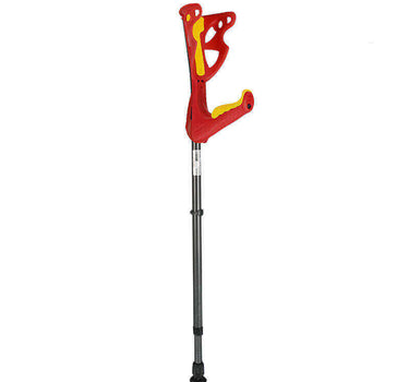 FDI Premium Elbow Crutch Red With Yellow Grip OP 04/06 1 Pc