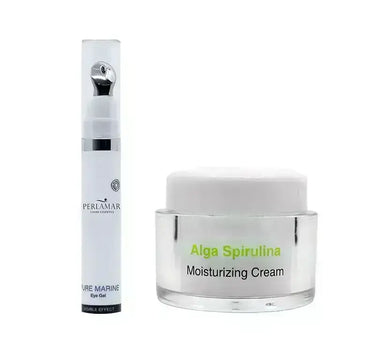 Perlamar Alga Spirulina Moisturizing Cream - 50ml + Perlamar Pure Marine Eye Gel Visible Effect 15ml package