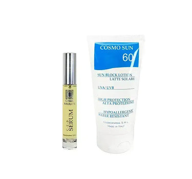 Cosmo Sun Block Lotion + Cosmo Absolute C-E-B5 Serum Package