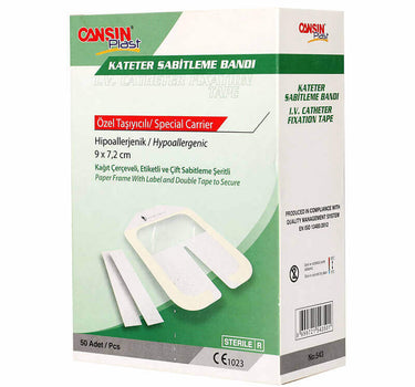 Cansin Plast I.V. Catheter Fixation Tape 9 X 7.2cm 50 Pcs