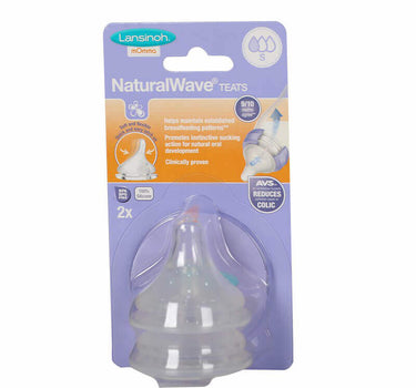Lansinoh Natural Wave Nipples Slow Flow 2 Pcs