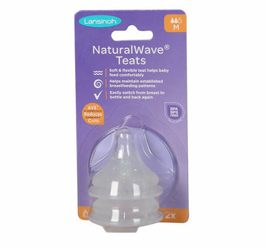 Lansinoh Natural Wave Nipples Medium Flow 2 Pcs
