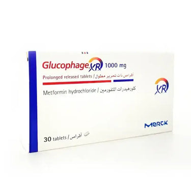 Glucophage XR 1000 mg 30 Tabs For Diabetes