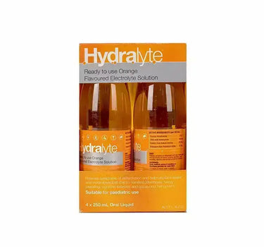 Hydralyte Orange Electrolyte Solution 4*250 ml