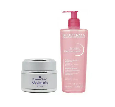 Sensitive skin care package with SPF 25