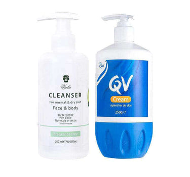 Dry and sensitive skin package (QV cream + Viola lotion)