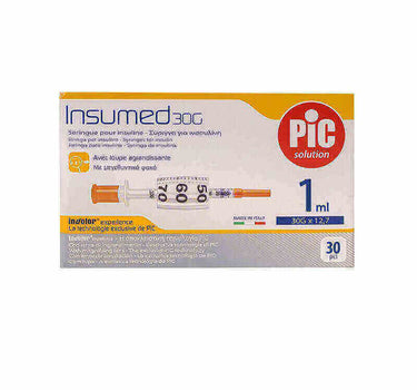 Pic Insumed Syringe For Insulin 1 ml 30G*12.7 mm 30 Pcs