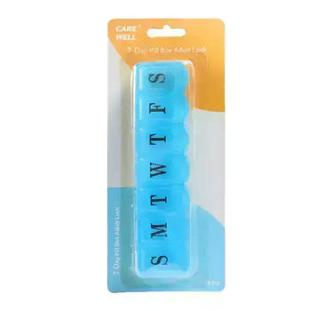 Care Well 7 Day Pill Box Adult Lock CW213
