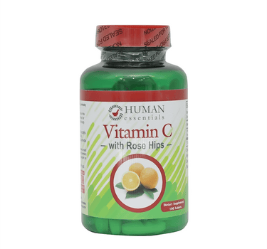 Human Essentials Vitamin C 1000 mg With Rose Hips Tabs 100'S