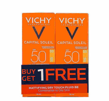 Vichy Capital Soleil BB SPF 50 Tinted Dry Touch Face Fluid Offer 1+1